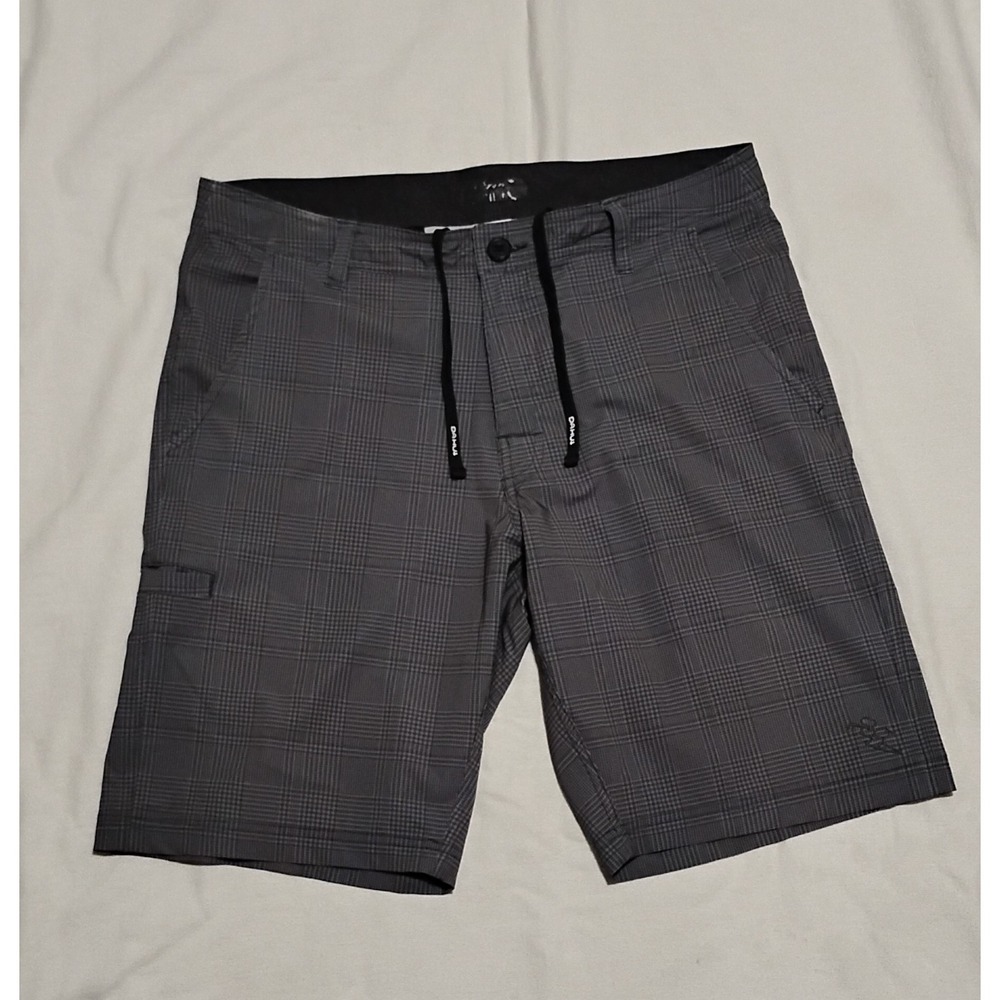 Da Hui Hybrid Shorts Men 's Gray Glen Plaid Houndstooth Board Swim Walk Shorts